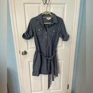 Vineyard Vines Dark Bluish Gray Shirt Dress